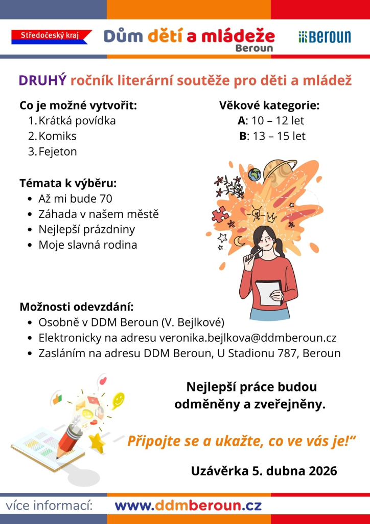 Druhý ročník literární soutěže pro děti a mládež