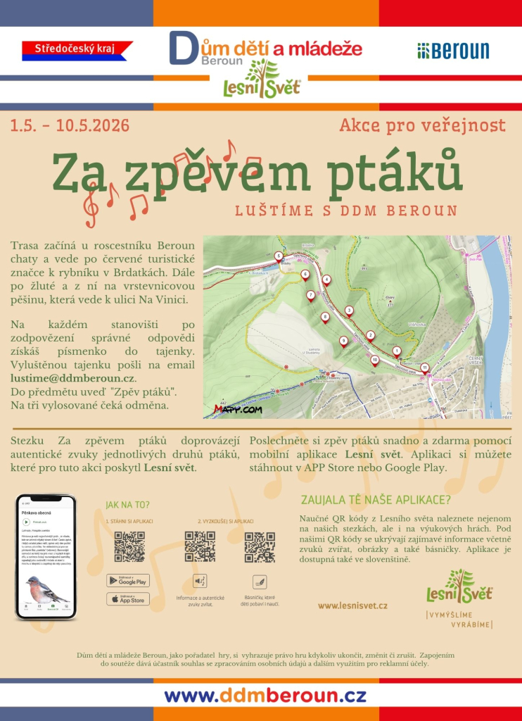 Luštíme s DDM Beroun - Za zpěvem ptáků