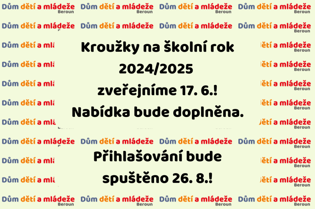Kroužky pro školní rok 2024/2025