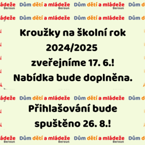Kroužky pro školní rok 2024/2025