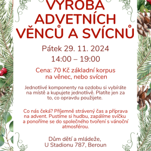 Výroba adventních věnců a svícnů